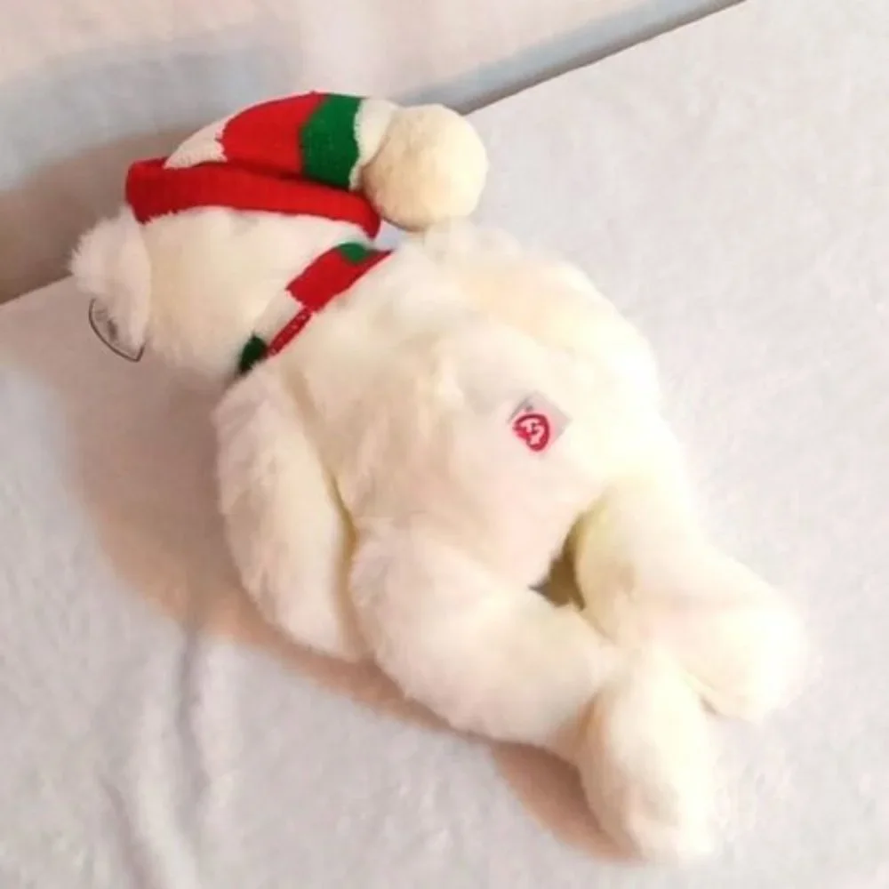TY Large Beanie Buddy Holiday Christmas Polar Bear Style 5700 Plush 14